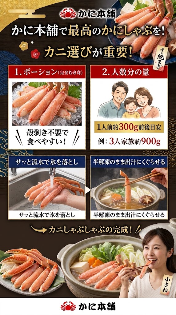 かに本舗のカニしゃぶおすすめはコレ!迷ったら選ぶべき3選と選び方のコツ